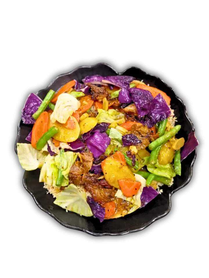 Colourful chopsuey with fresh vegetables